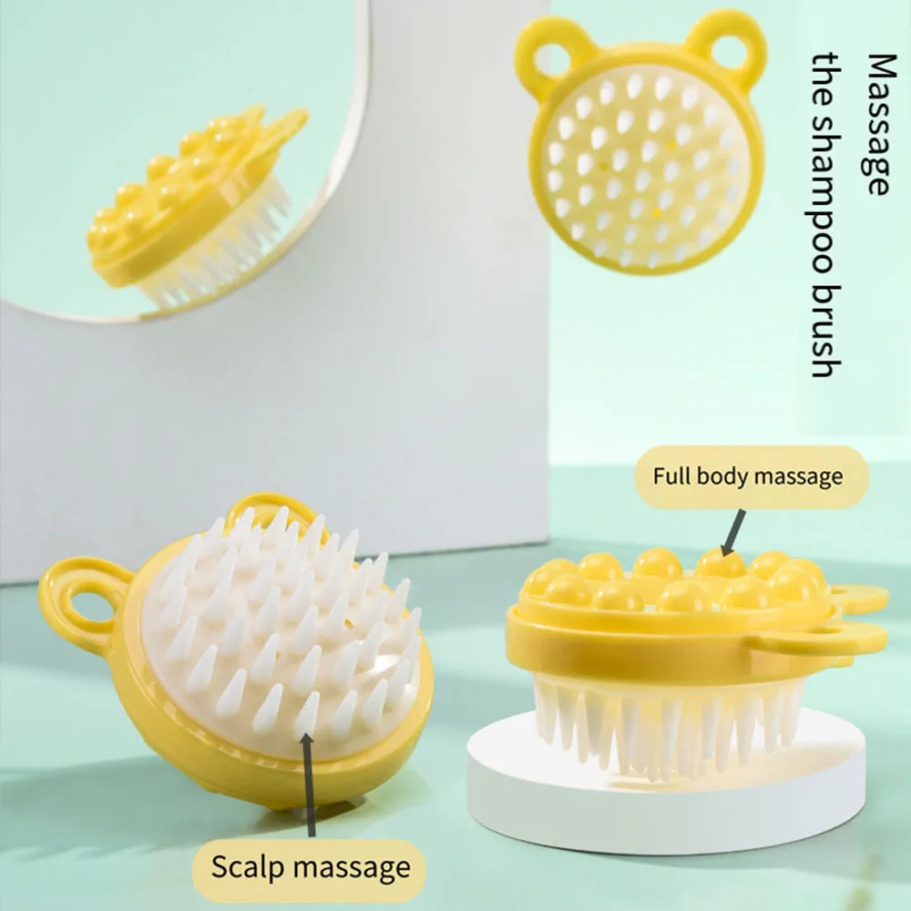 

1PC Soft ABS Silicone Massage Comb Gentle And Flexible Innovative Anti-dandruff Brush Hair Salon Tools Shampoo Cleaning Brush