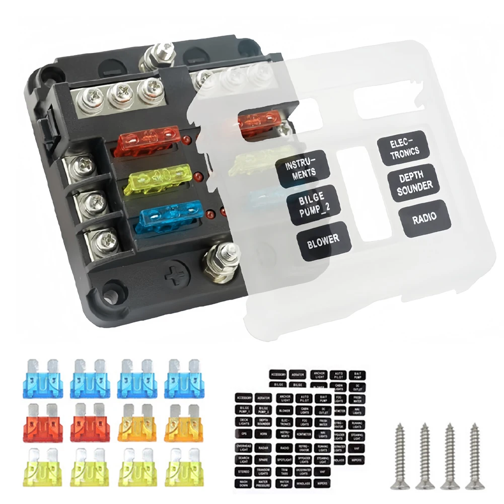 Multi-Circuit Fuse Holder with LED Indicator