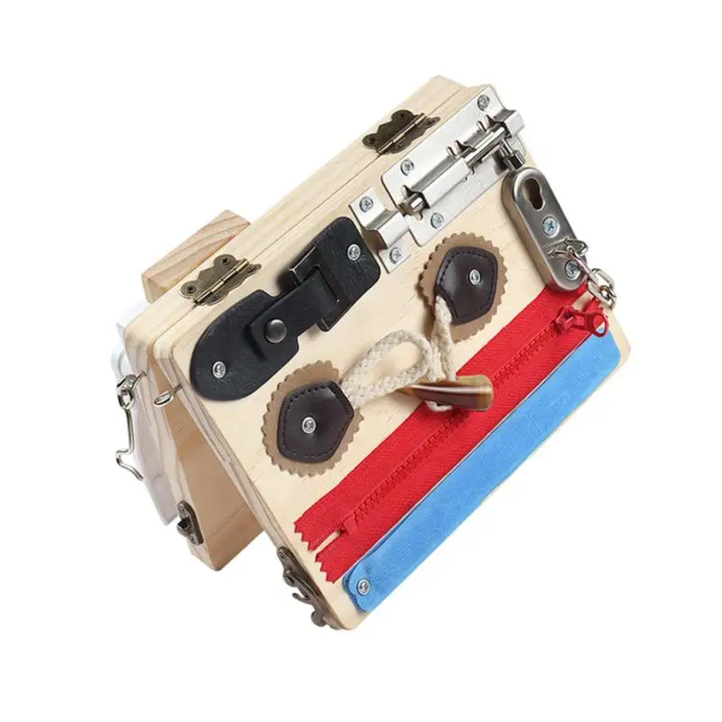 

Children BusyBoard Foldable DIY Toys Motor Skill Latch Lock Cognition Toy Games Parts Baby Montessori Sensory Activity Board