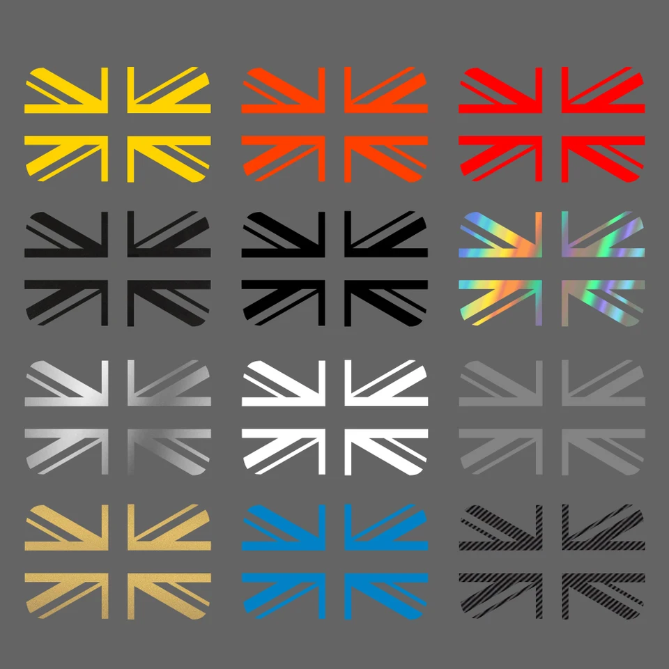 Paileco Graveringstrepen Volledige Cover Dakgrafieken Stickers Decal (Union Jack, Goud) voor MIN Hardtop R50 R53