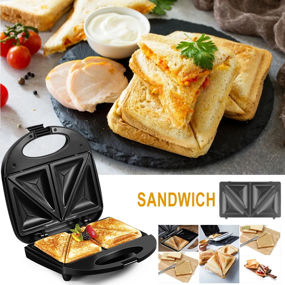 Appareil à Sandwiches Adler AD3055 – 8 Triangles – 2000W – Plaques Antiadhésives