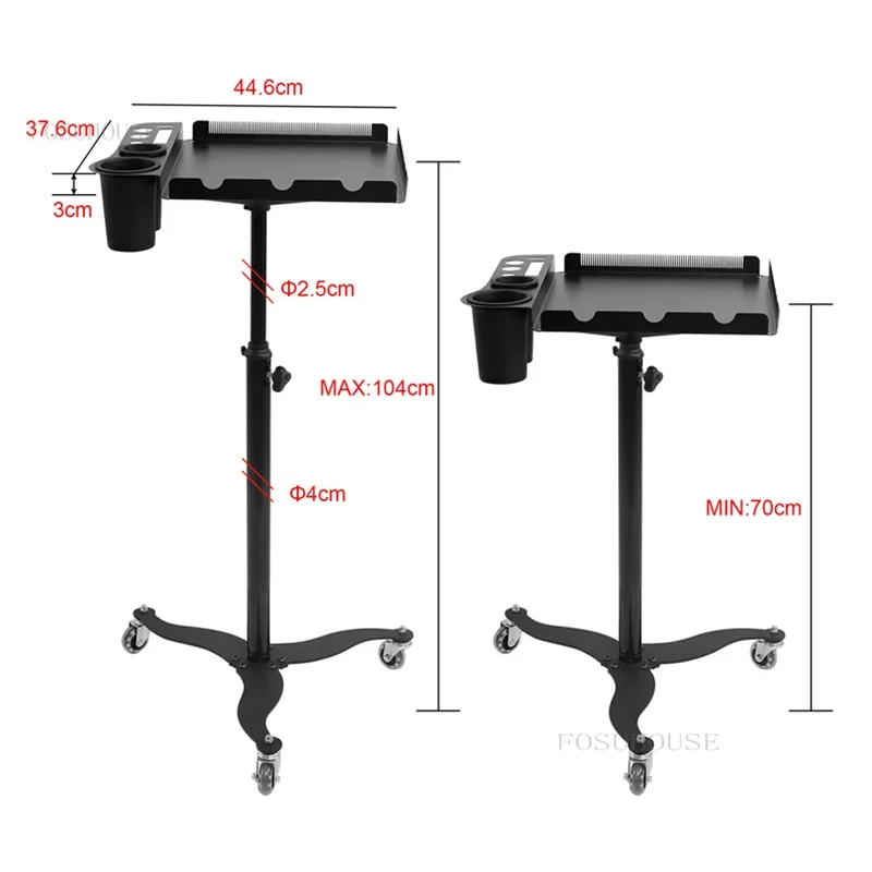 Creative Hair Stylist Professional Hairdressing Salon Trolley Hotel Multifunctional Storage Rack Fashion Home Lifting Tool Cart