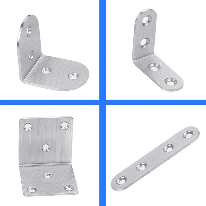

I/L-Shaped Stainless Steel Straight Bracket Angle Corner Bracket Fastener Furniture Fixed Connect Door Cabinet Screen Wall