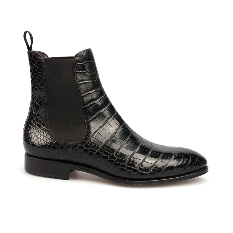 Uncle Saviano Black Winter Mens Boots Shoes Work Boots Add Velvet Fashion Designer Shoes Men Warm Non-Slip Genuine Leather