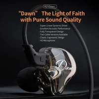 New KZ Dawn Dynamic wired Earphones HIFI Bass Earbuds In Ear Monitor Headphone For Sports Sleep Driving Noise Cancelling Headset 1