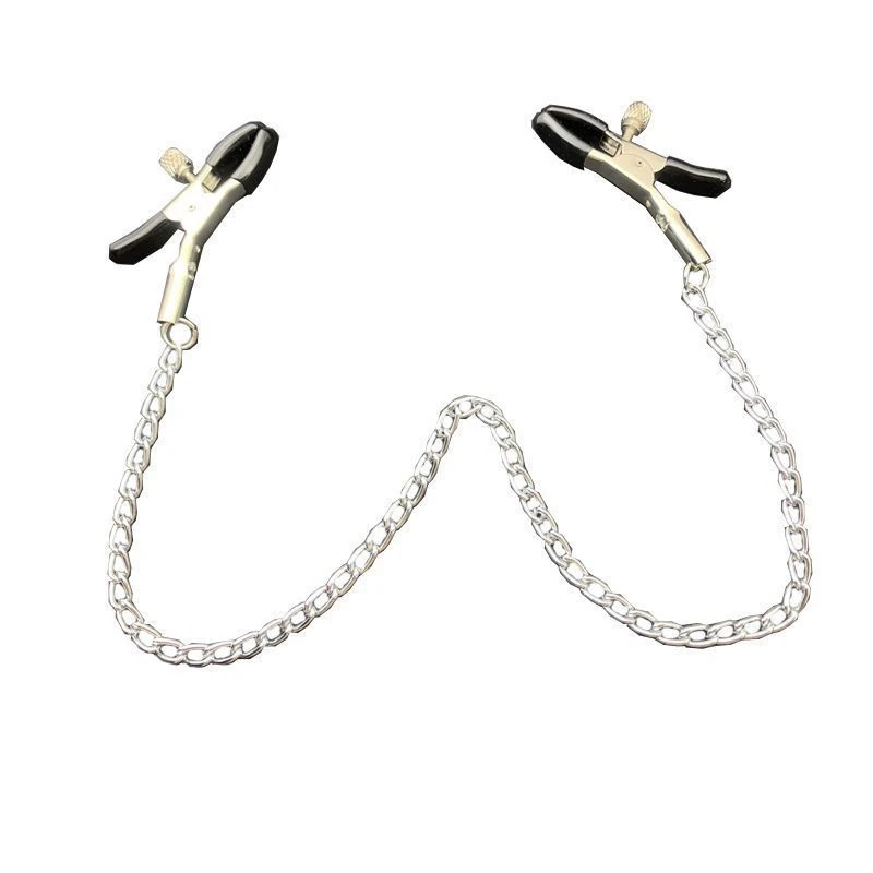 Stainless Steel Metal Chain Nipple Milk Clips Breast Clip Sex Slaves Nipple Clamps Sex Toys Butterfly Style For Couples