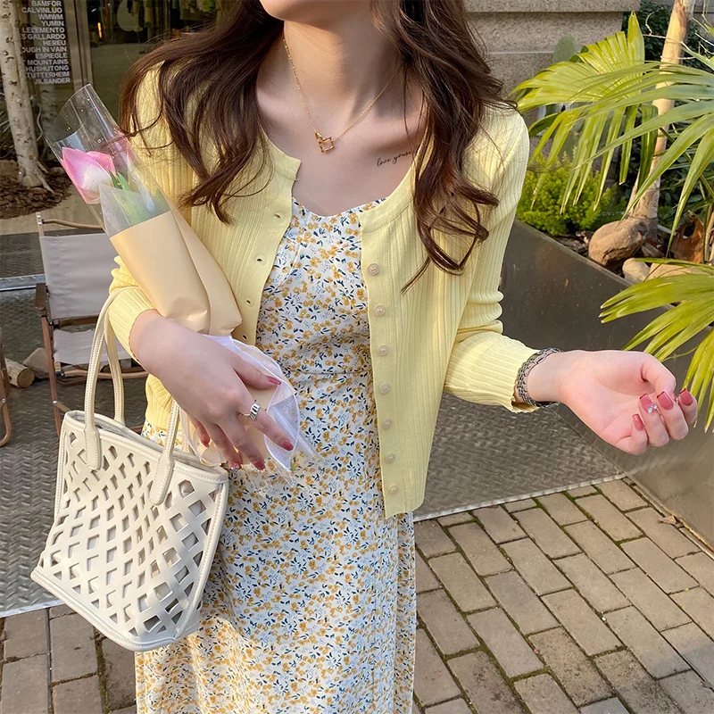 여성용 하이엔드 스트라이프 아이스 실크 쿨 얇은 잠옷 세트, 반팔 가디건, 홈웨어, 여름 잠옷 