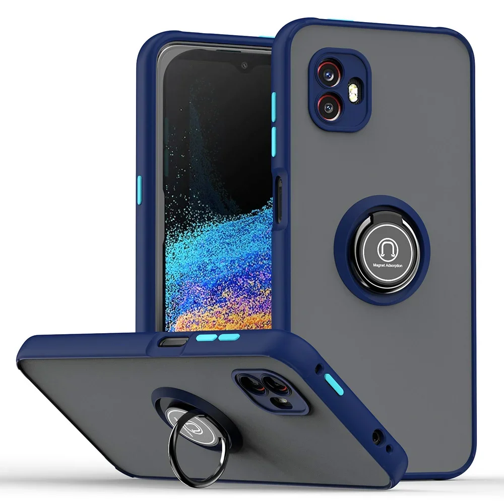 Armor Matte Shockproof Case with Ring Car Magnetic Holder Stand