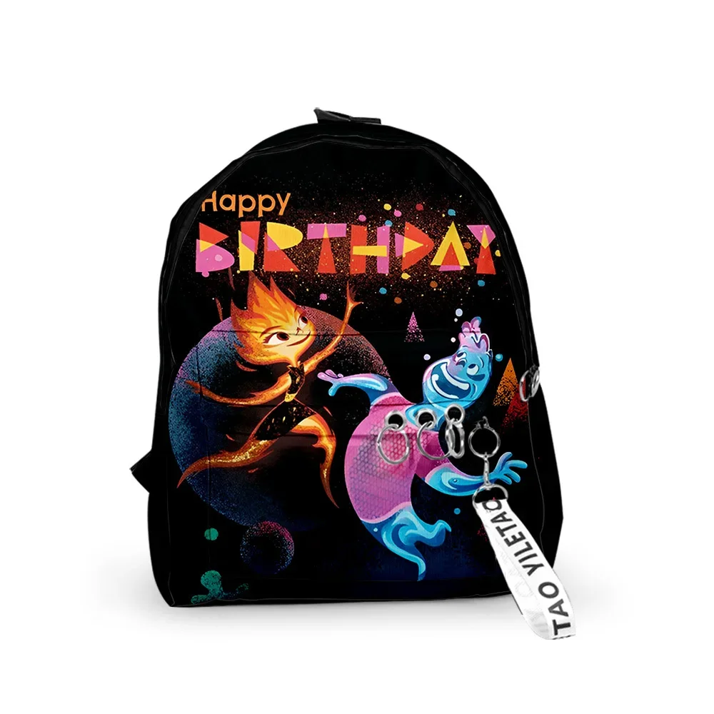 

MINISO Disney3D new Elemental backpack Sports Backpack Lightening zipper shoulders outdoor bag beautiful fashion accessories