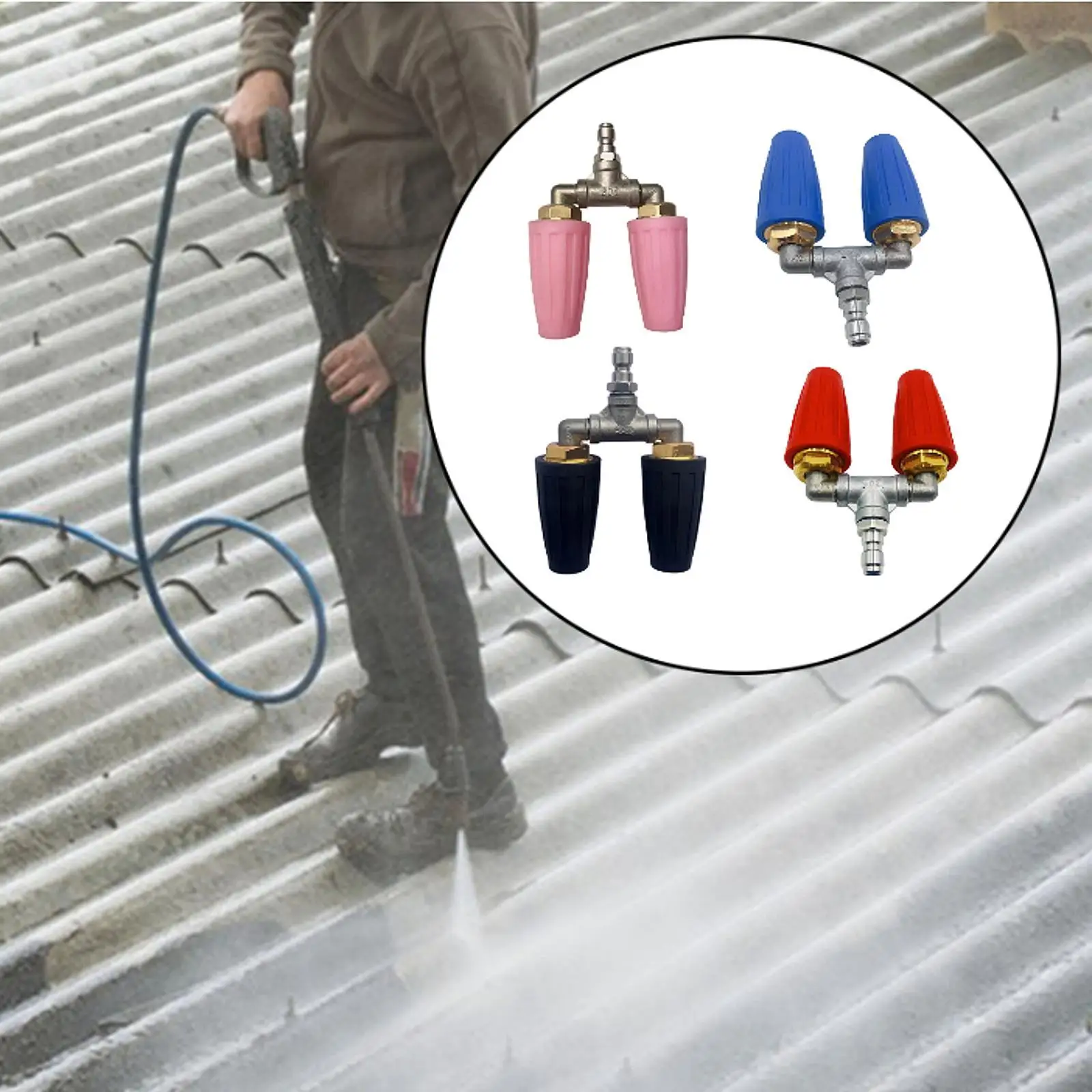 Rotating Spray Nozzle Practical Easy to Install 4000 PSI for Pressure Washer