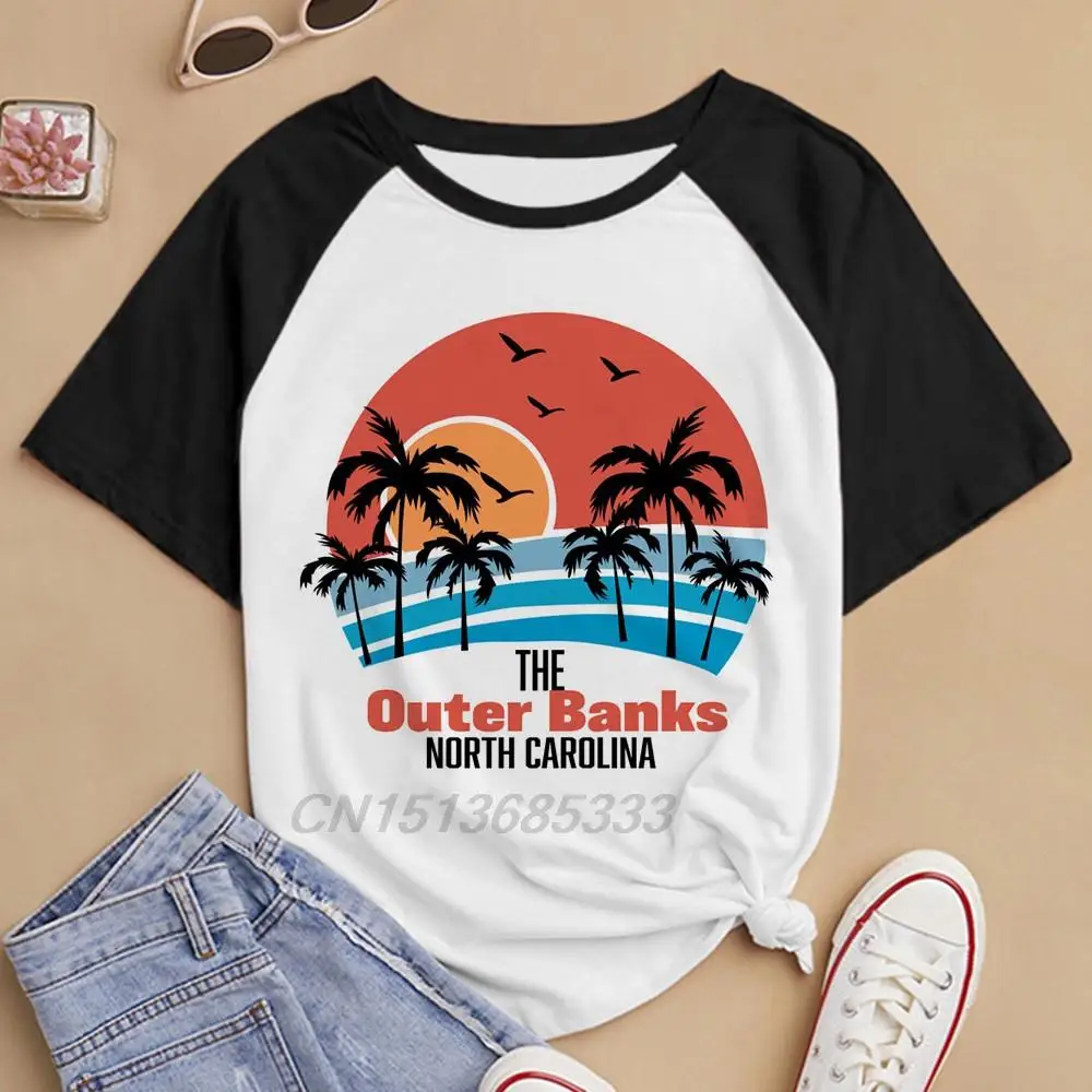

The Outer Banks North Carolina Men Vintage T-shirts How You Doin Cotton Sweatshirts Fire Nation Attacked Unisex Spliced Tshirts