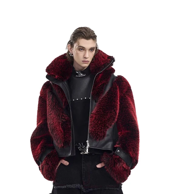 Thick Patchwork Faux Fur Coat 1