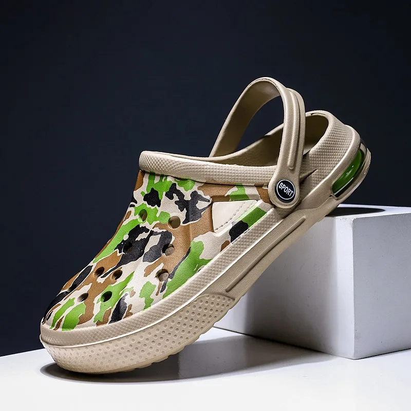 Painting Couples Clogs For Men and Women Charms DIY Summer Outdoor Sports Sandals and Slippers Breathable Soft Beach Sandals