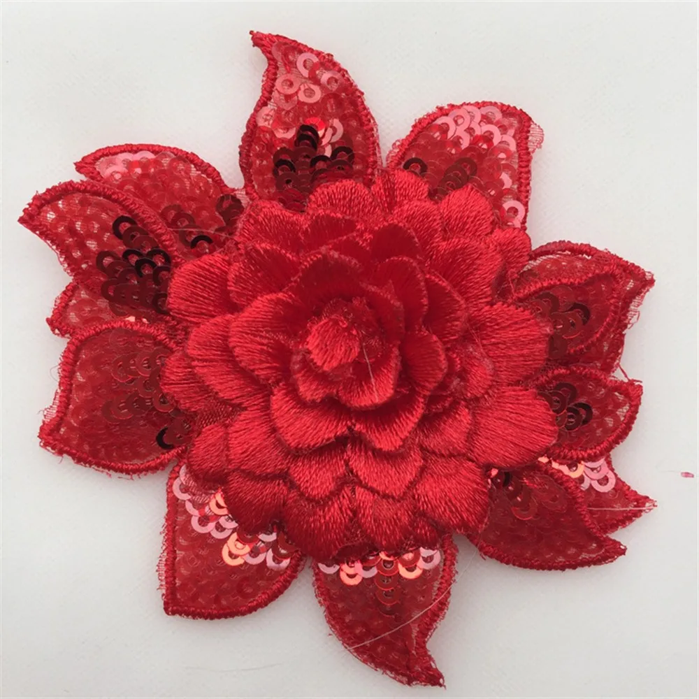 Lace Sewing Accessories Lace Flower Applique Trim 8CM