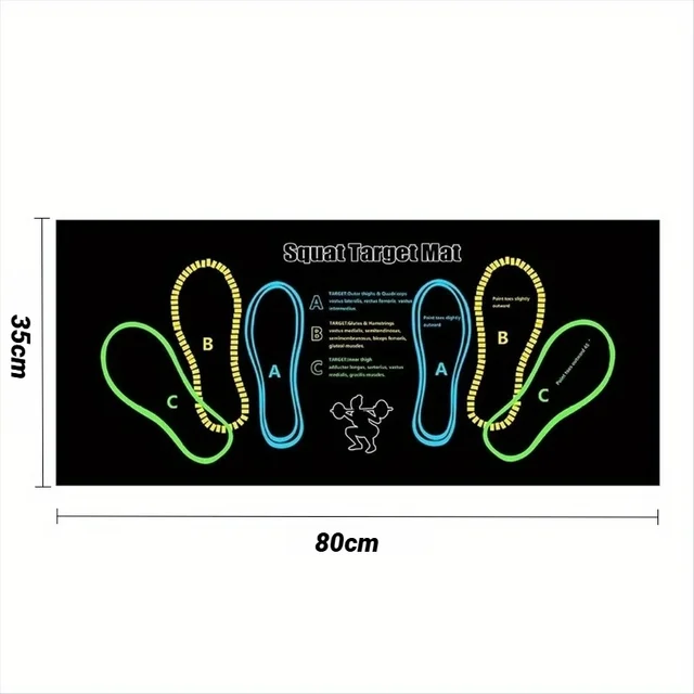 35X80cm Two-Color Squat Mat Suitable For Home Gym Living Room And Bedroom Use Anti-Slip Pad Set Durable Training Mats 6