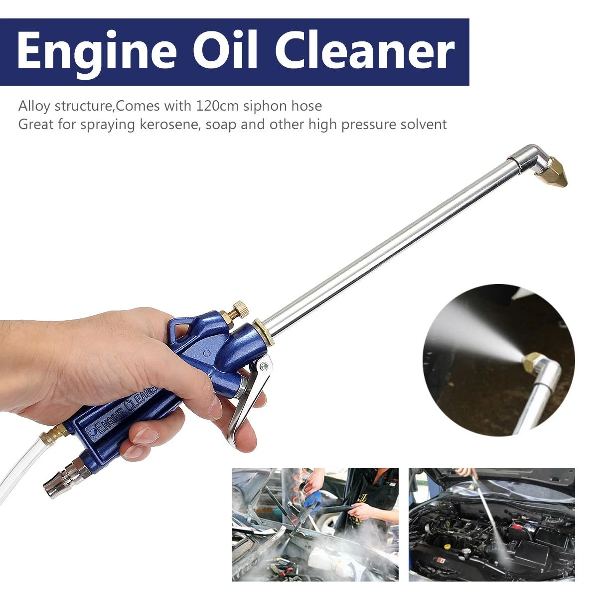 400mm Engine Oil Cleaner Tool Car Auto Water Cleaning Gun Pneumatic