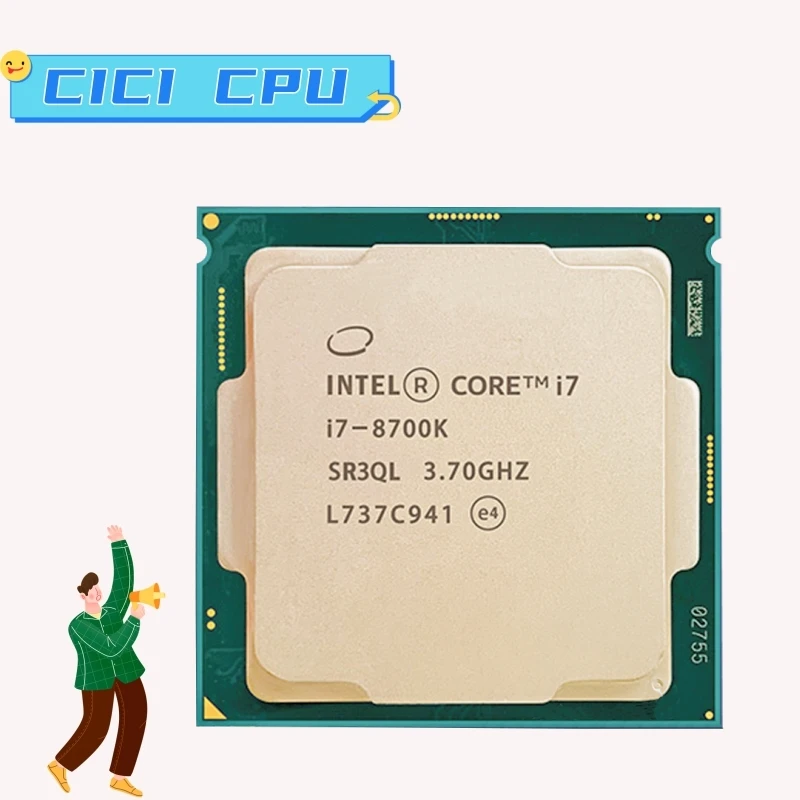 Usato Core I7-8700K I7 8700K 3.7Ghz Processore Cpu A Sei Core A Dodici Thread 12M 95W Lga 1151