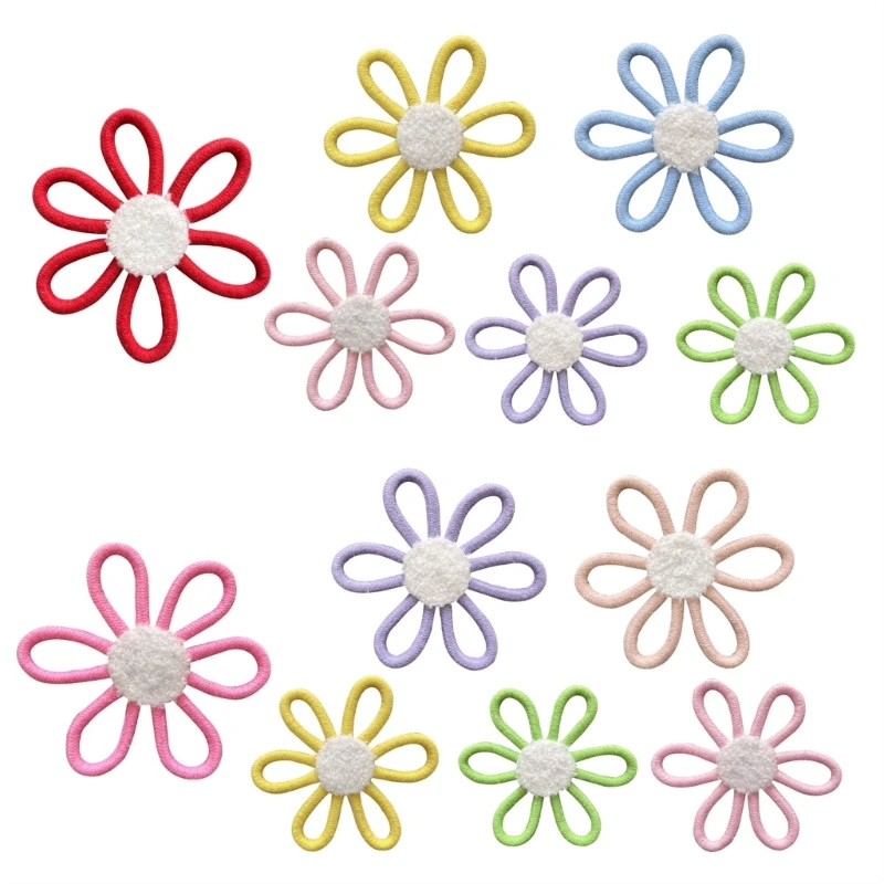 

6Pcs Woven Colorful Flower Nursery Wall Decors Flower Cotton Rope Wall Hangings