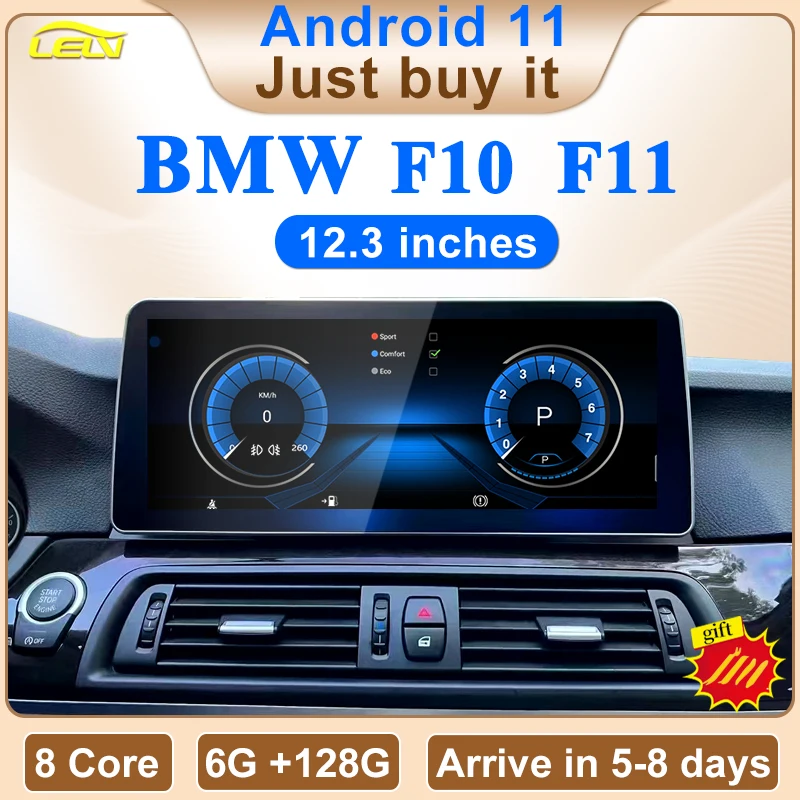 Factory Price ID8 12.3inch Car Multimedia Android System Touch Screen 1920 For BMW 5Series F10 F11 Carplay GPS Navi
