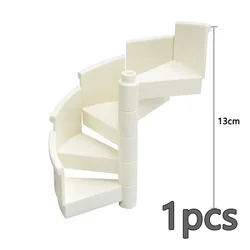 Large Building Blocks City Furniture and House Accessories Set - Includes Desk, Chair, Bed, Sofa, Bathroom, Kitchen, and Car Figures (Stairs)