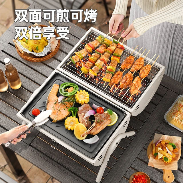 Portable Outdoor Bbq Grill Patio Camping Picnic Barbecue Stove Suitable For  3-5 People Charcoal Grill Korean Bbq Grill Table - Bbq Grills - AliExpress