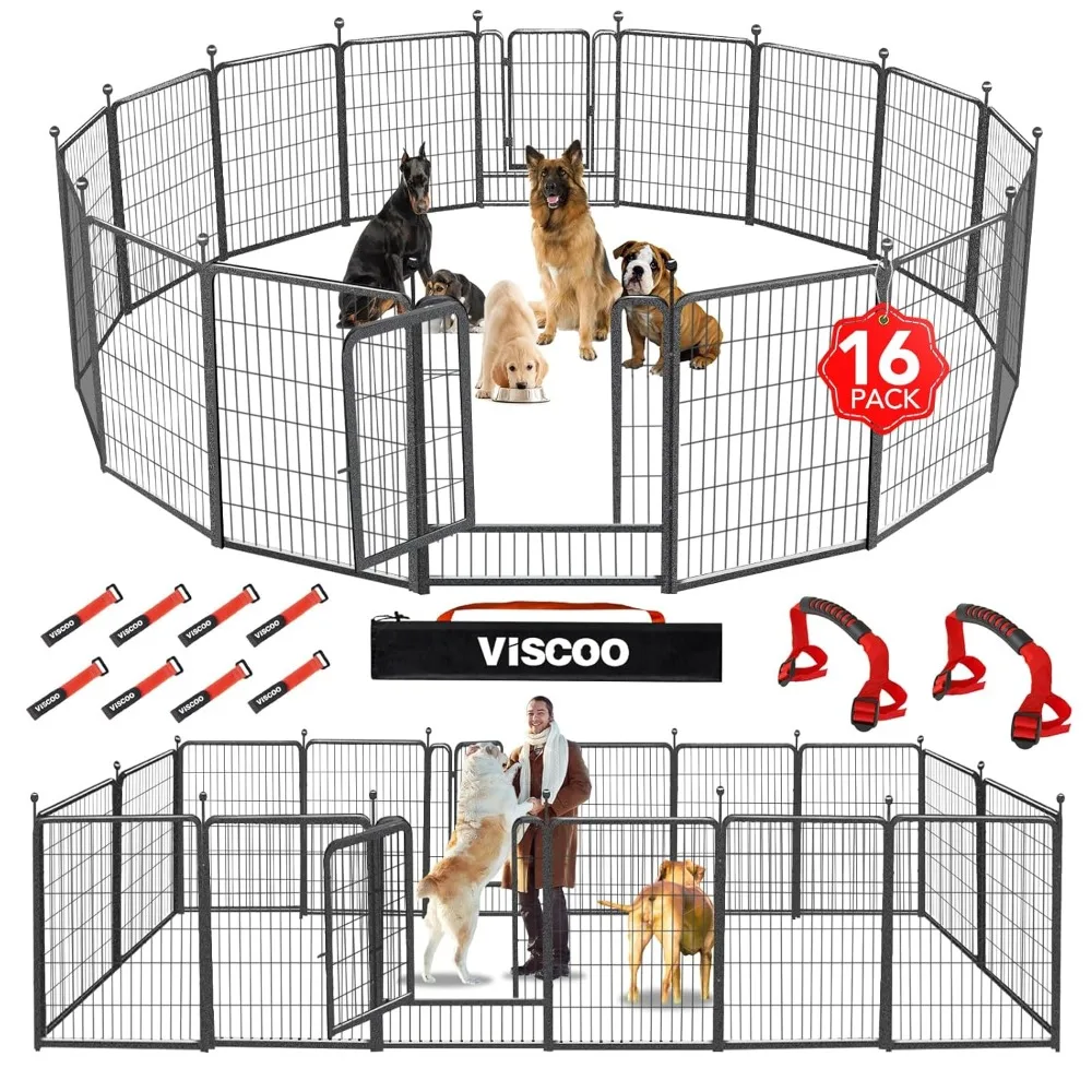 DogPlaypenOutdoor16Panels40HighHeavyDutyMetalDogPenPet