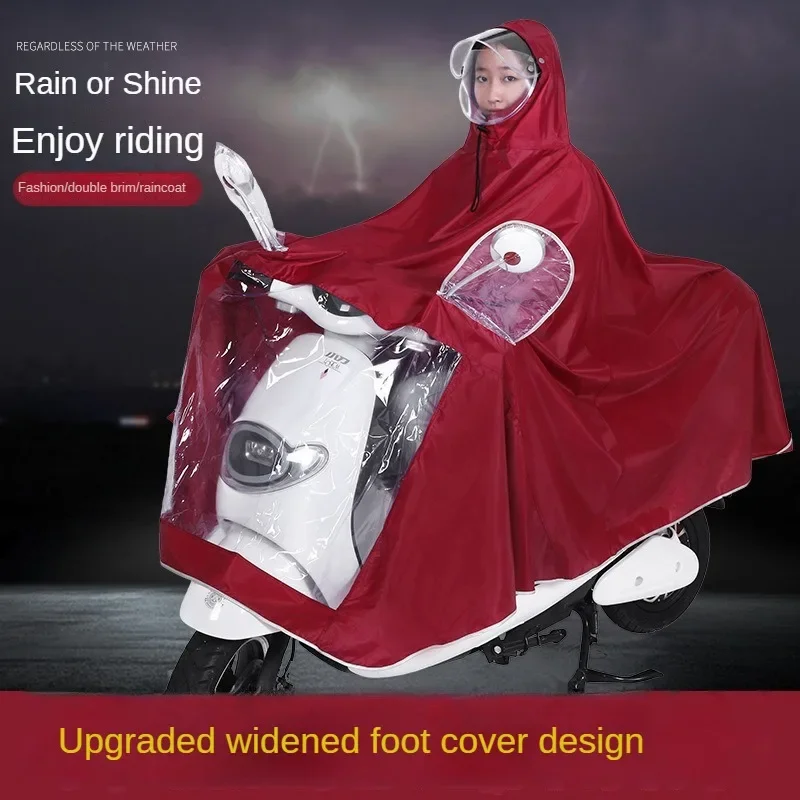 Motorcycle Raincoat Rain Poncho Adult Thickened Full Body For Motorcycle Rider Electric Car