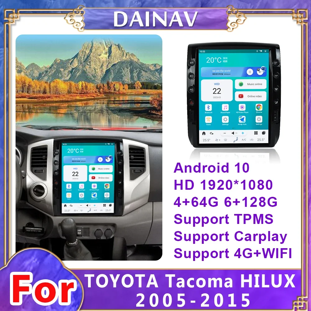 

ANDROID car radio multimedia player GPS navigation for TOYOTA Tacoma HILUX 2005-2015 player autoradio carplay Radio car stereo