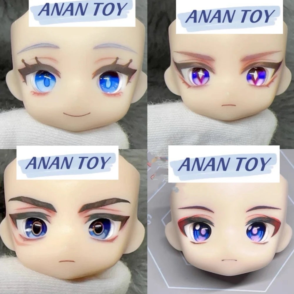 Genshin Impact Ob11 Face GSC Furina Wriothesley Neuvillette Open Eyes Faceplates with Eyes Handmade Anime Game Doll Accessories anime genshin impact xiao with ear tail 20cm nude body plush doll toys soft stuffed plushie a6835