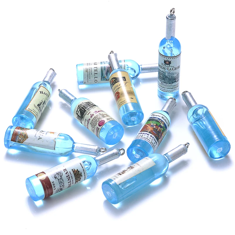 Set of 10 Alcoholic Drink Resin Charms