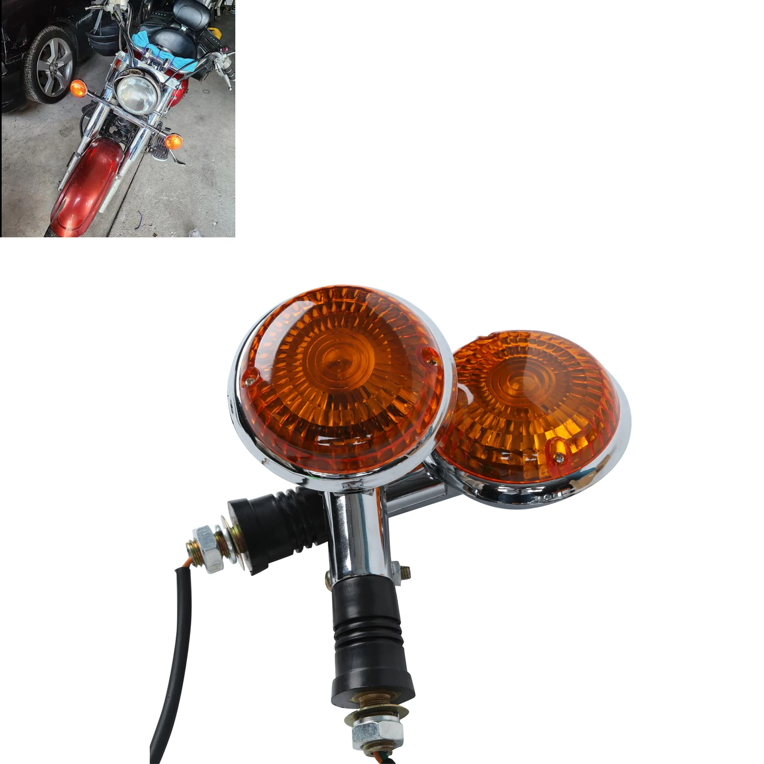 Inserts De Clignotants Avant LED Avec Halo Custom Dynamics ProBeam Ambre Harley Avec Douille 1157