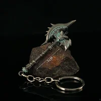 New 7cm World of Warcraft Weapon Keychain Shadowmourne Axe Azeroth Game Peripheral Metal Model Keychain Ornament Craft Gift Toys 2