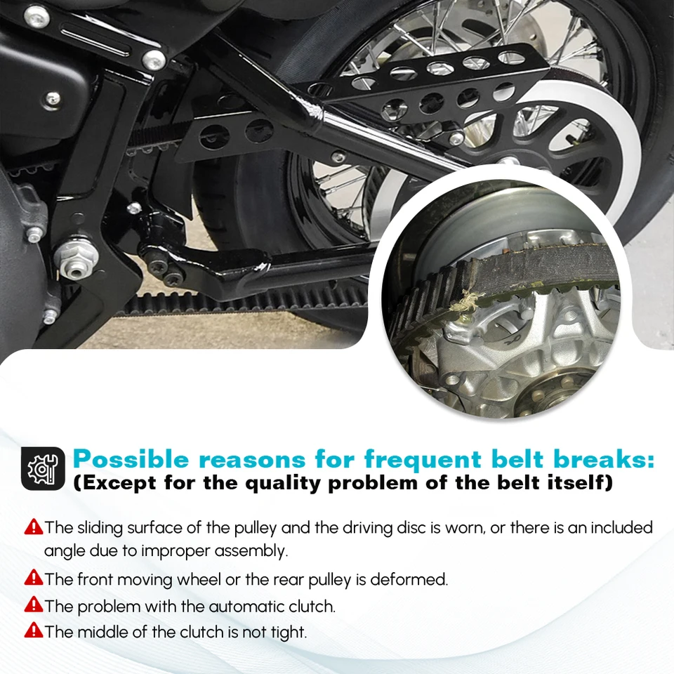 Rear Drive Belt For 07-11 Harley-Davidson Softail FX FL 1204-0053