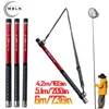 MBLN Brand,6m/236in Telescopic Rock Fishing Net, Foldable to 58cm, Multi-Layer Carbon Fiber, Corrosion-Resistant, Lightweight 1