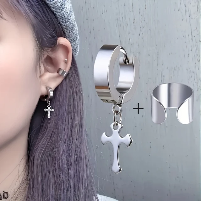 Diane Stainless Steel Clip Earrings 6