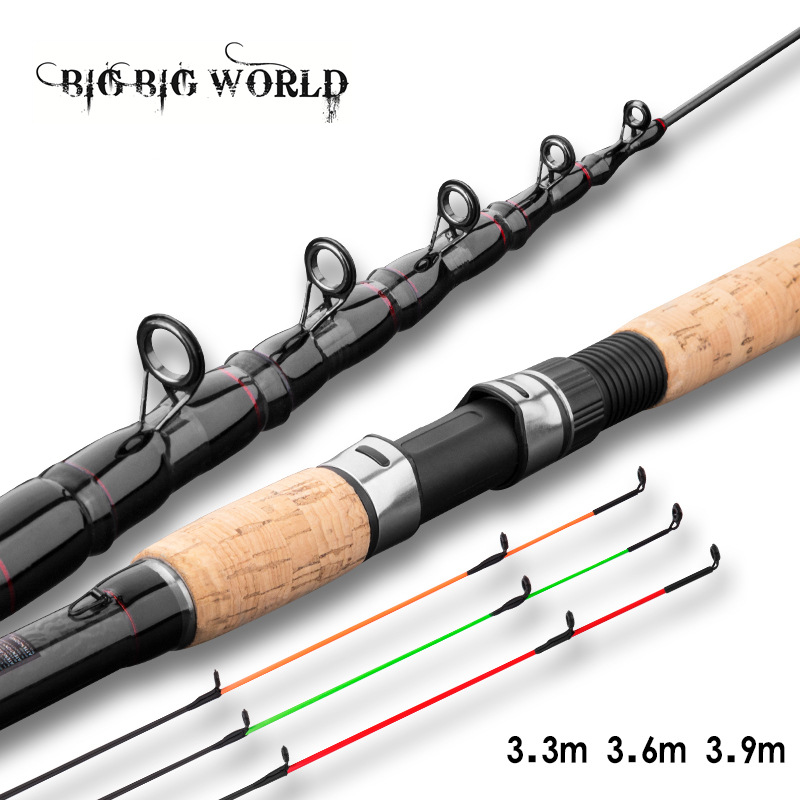 BIGBIGWORLD Feeder FIshing Rod Telescopic Spinning Casting Travel Rod 3.3m 3.6m Vara De Pesca Carp Feeder 60-180g Pole