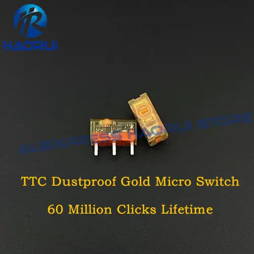2Pcs TTC Dustproof Gold Switch 30M 60M 80 Million Clicks Lifetime 3pin gold alloy contact Computer mouse button accessorie - Image 3
