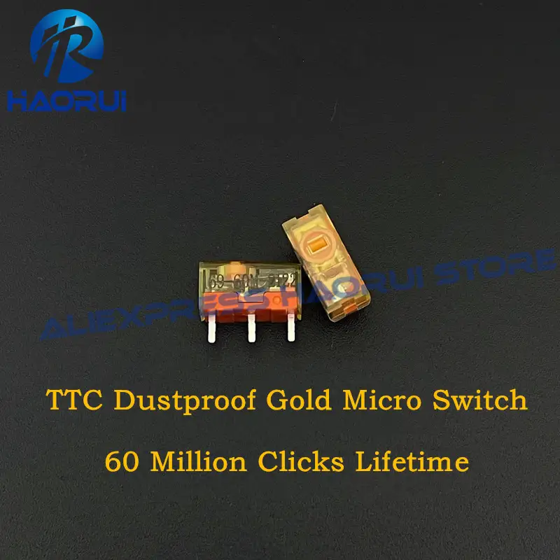 2Pcs TTC Dustproof Gold Switch 30M 60M 80 Million Clicks Lifetime 3pin gold alloy contact Computer mouse button accessorie - Image 3