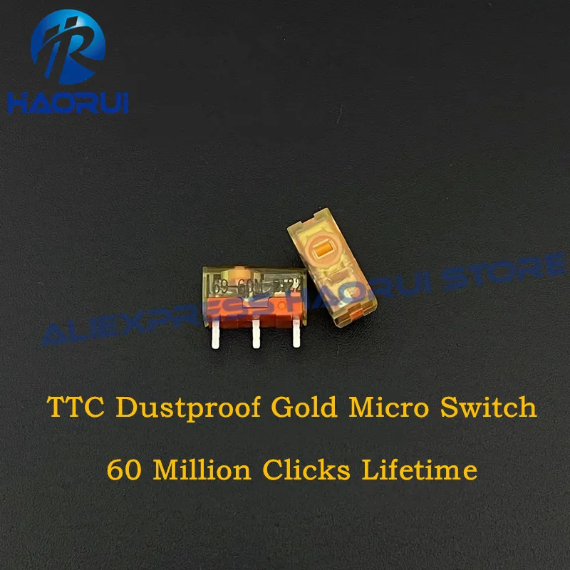 Interruptor Dustproof Gold Ttc Botão Vitalício do Mouse do Jogo Micro Interruptores Esquerdo e Direito 30 60 80 Milhões de Cliques Pcs - Imagem 2