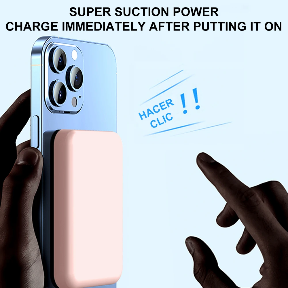 Portable Mini Magnetic Power Bank Fast Charging 5000/10000mAh  15W Wireless Charging Phone External Battery For iPhone 15 14 13 3