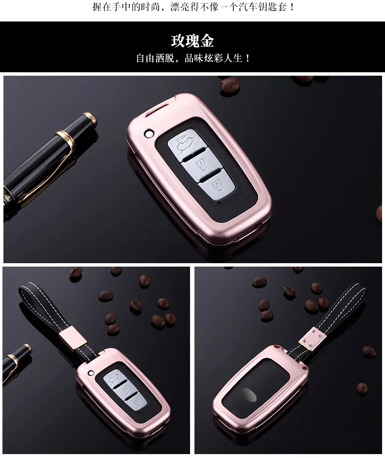 Telecomando in lega di alluminio 3 pulsanti Smart Car Key Case Cover per KIA Sportage Forte per Hyundai Solaris HB20 Veloster SR IX35 - S281df2db92f04bcf8d7c379627353e2dA