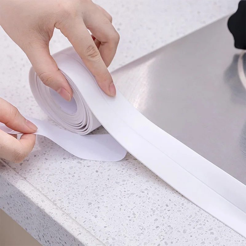 Bathroom Kitchen Shower Waterproof Mold Proof Tape Sink Bath Sealing Strip Self-Adhesive Waterproof Kitchen Edge Caulk Strip adhesive sealing strips adhesive tapes anti mold waterproof tape