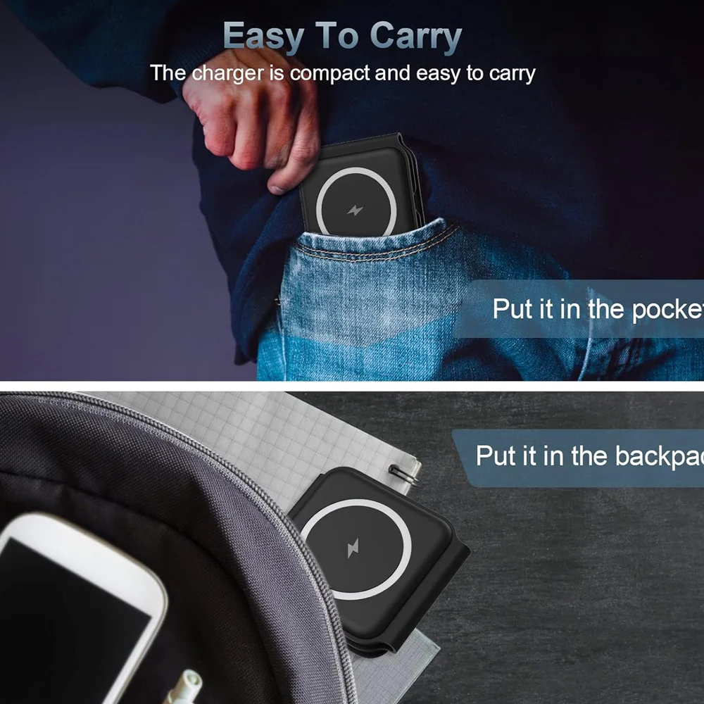 3 in 1 Magnetic Wireless Charger Pad for iPhone 16 15 14 13 Pro Max Apple Watch 9 8 AirPods Chargers Fast Charging Dock Station thumbnail 6