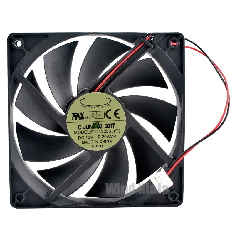 Ventilador de Refrigeração 120x120x25 mm Dc12v 0.20a Linhas 1200rpm Ventilador Silencioso para Gigabyte Chassis de Alimentação F121225sl 12cm 120 mm - Imagem 3