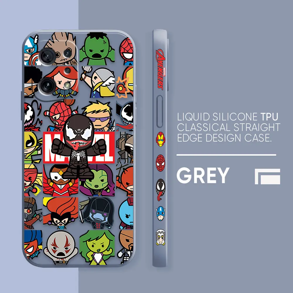 thumbnail image 1 of Case For OPPO FIND X6 X3 REALME X7 X50 RENO 2 4Z 4 6 Lite 5Z 5F 4G 5G PRO Liquid Silicone Case Marvel Cartoon Venom Deadpool, 1 of 5
