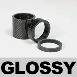 Premium Carbon Bicycle Spacer Set - Glossy/Matte Finish (Full Black) (3K - Glossy)
