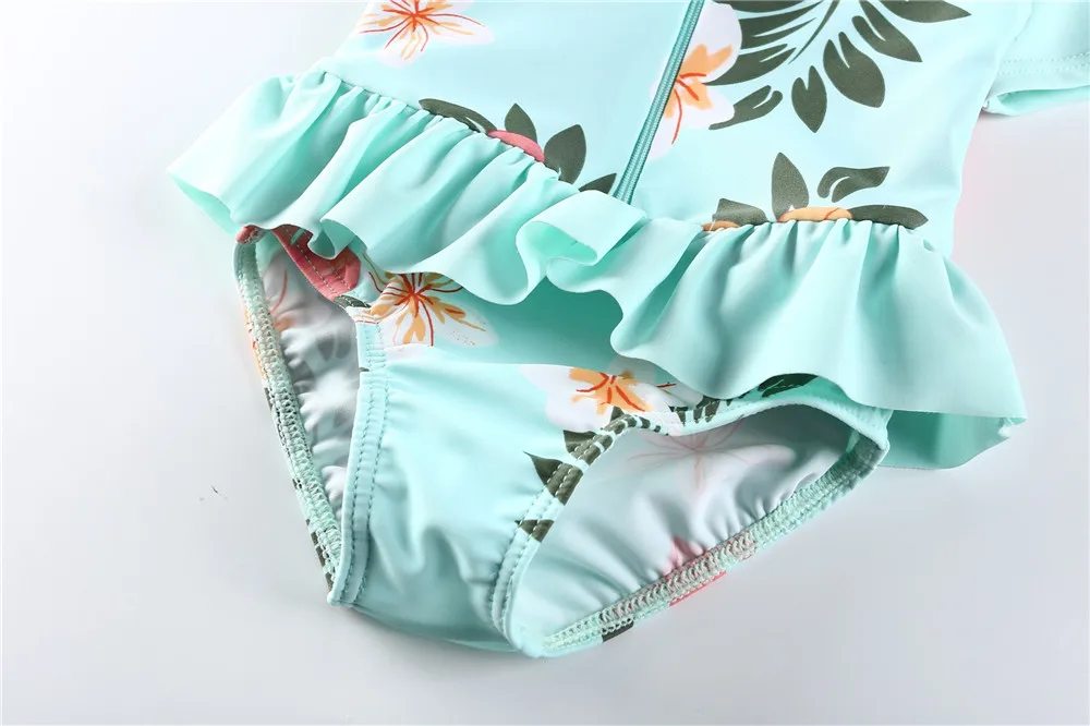 Wishere Swimsuit One-piece Baby Swimwear Girl's Bikini Swimming Rashguard UPF50+ Beachwear Sunsuit Kids Bathing Surfing Suit