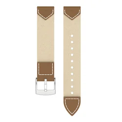 18mm Women's Denim Strap Bracelet - Chic Watchband Accessory - 18mm Width (Apricot brown)
