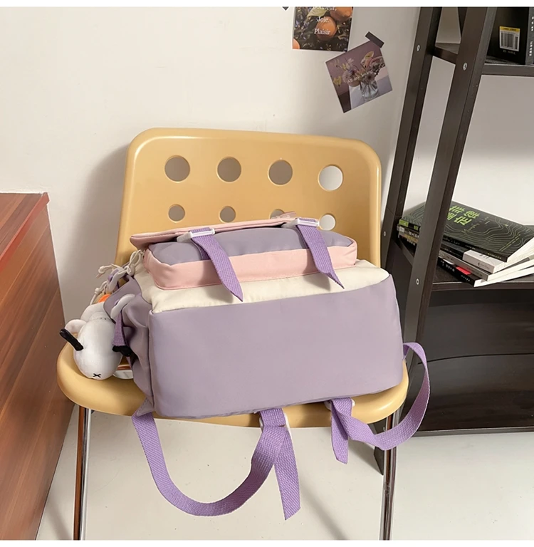 Backpack Female college students Korean harajuku Ulzzang simple backpack INS new high school junior high school backpack