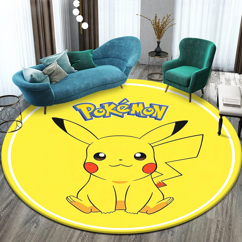 【新品】ポケモン　ピカチュウ　ラグマット 新品】ポケモン ピカチュウ ラグマット かわいい漫画のプリント